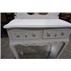 Image 8 : PAINTED WHITE FRENCH PROVINCIAL VANITY WITH MIRROR