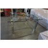 Image 1 : CHROME GLASS TOP COFFEE TABLE