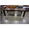 Image 2 : ESPRESSO FINISH DINING ROOM TABLE WITH 8 PADDED BACK CHAIRS