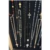 Image 11 : 38 X 50 INCH FRAMED SHADOW BOX ANTIQUE ROSARY COLLECTION