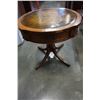 Image 1 : ANTIQUE 1 DRAWER LEATHER INSERT PARLOUR TABLE