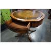 Image 2 : ANTIQUE 1 DRAWER LEATHER INSERT PARLOUR TABLE