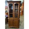 Image 1 : VINTAGE 2PC WOOD CORNER CABINET