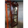 Image 1 : MAHOGANY GLASS CORNER DISPLAY CABINET