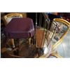 Image 1 : MCM MAGAZINE RACK AND MCM LEATHER TOP FOOTED STOOL