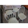 Image 3 : 4 PAINTED SWIVEL BAR STOOLS