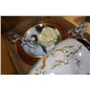 Image 2 : TRAY OF CRYSTAL ANIMAL FIGURES, LOON PLATE, EASTERN VASE