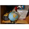 Image 1 : BOX OF VINTAGE TOYS, TONKA TRUCK, AND METAL GLOBE