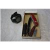 Image 1 : SMALL TRAY OF POCKET KNIVES AND WATCH