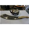 Image 1 : VINTAGE KETTLE AND DECORATIVE SWORD