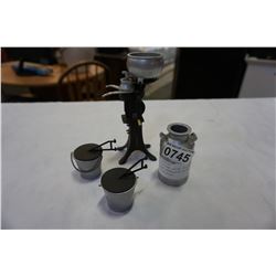 MINIATURE METAL DECORATOR CREAM SEPARATOR WITH ACCESSORIES