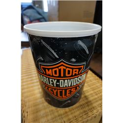 HARLEY DAVIDSON WASTE BIN, STICKERS AND RIDE TOWEL