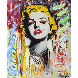 Nastya Rovenskaya- Mixed Media "Marilyn Monroe II"