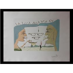 Salvador Dali- Original Engravings with color by pochoir "Le telegraphe "