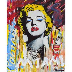 Nastya Rovenskaya- Mixed Media "Marilyn Monroe II"