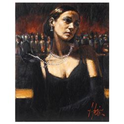 Fabian Perez, "Gloves & Pearls" Hand Textured Limited Edition Giclee on Canvas. Hand Signed and Numb