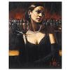 Image 1 : Fabian Perez, "Gloves & Pearls" Hand Textured Limited Edition Giclee on Canvas. Hand Signed and Numb