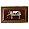 Image 1 : Zaza Koreli, "Elephant" Hand Signed Original Mixed Media on Wood; Framed; COA