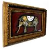 Image 2 : Zaza Koreli, "Elephant" Hand Signed Original Mixed Media on Wood; Framed; COA