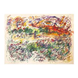 Wayne Ensrud "Chateau Haut-Brion in Autumn" Watercolor Original Artwork; Hand Signed; COA