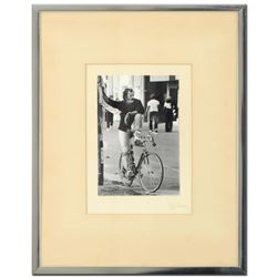 George Marlowe, "Cyclist" Framed Hand Signed Fine Art Photography with Certificate of Authenticity