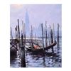Image 1 : Vakhtang, "Gondola at Evening Time" Limited Edition Hand Embellished Giclee on Canvas, Numbered and 