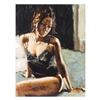 Image 1 : Fabian Perez, "Renee On Bed III" Hand Textured Limited Edition Giclee on Board. Hand Signed and Numb