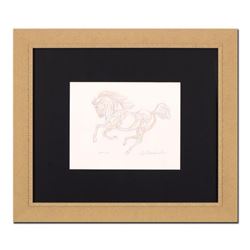 Guillaume Azoulay, "BF Sketch" Framed Original Drawing, Hand Signed with Certificate of Authenticity