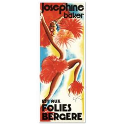 "Folies Bergere Josephine Baker" Hand Pulled Lithograph (18" x 49") by the RE Society, Image Origina