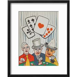 Alexander Calder "Three Card Players" Custom Framed Lithograph