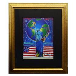 Peter Max- Original Mixed Media "Peace On Earth"