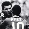 Image 2 : "Pele & Ali Hug" Autographed Print on Gallery Wrapped Canvas, Hand Signed by Legendary Brazilian Foo