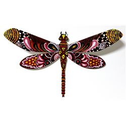 Patricia Govezensky- Original Painting on Cutout Steel "Dragonfly XI"