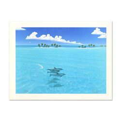 Dan Mackin, "Dolphin Trio" Limited Edition Lithograph, Numbered and Hand Signed with Letter of Authe