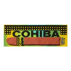 Steve Kaufman (1960-2010), "Cohiba Cigar" Hand Painted Limited Edition Silkscreen on Canvas from an 