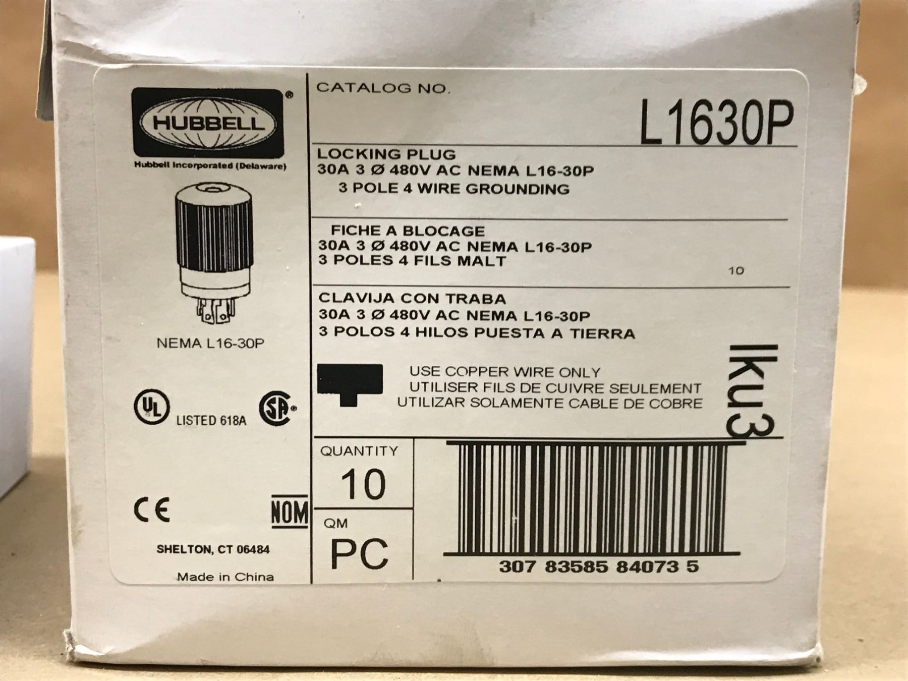 LOT OF HUBBELL L1630P & L1620P LOCKING PLUG - BTM Industrial