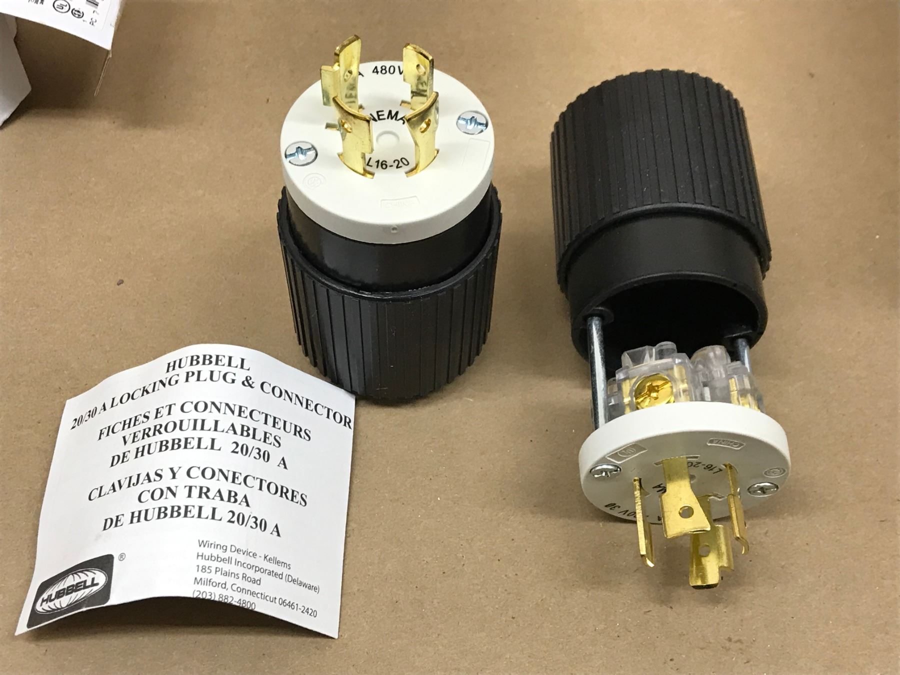 LOT OF HUBBELL L1630P & L1620P LOCKING PLUG - BTM Industrial