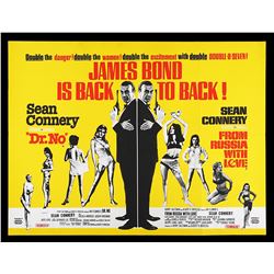 DR. NO (1962) / FROM RUSSIA WITH LOVE (1963) - UK Quad Double-Bill Poster, 1965 Re-Release