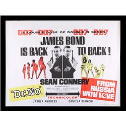 DR. NO (1962) / FROM RUSSIA WITH LOVE (1963) - UK Quad Double-Bill Poster, 1965 Re-Release