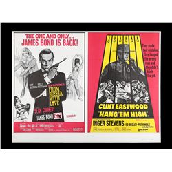 FROM RUSSIA WITH LOVE (1963) / HANG 'EM HIGH (1968) - UK Quad Double-Bill Poster, 1971 Re-Release