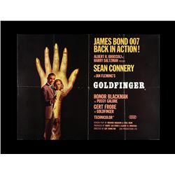 GOLDFINGER (1964) - UK Quad  Style-B  Poster, 1964