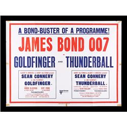 GOLDFINGER (1964) / THUNDERBALL (1965) - UK Quad Double-Bill Poster, 1968 Re-Release