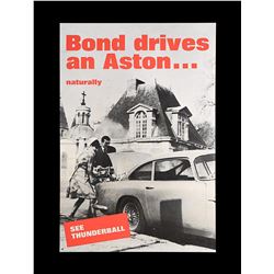 THUNDERBALL (1965) - UK Double-Crown "Aston Martin" Poster, 1965