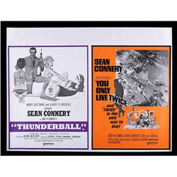 THUNDERBALL (1965) / YOU ONLY LIVE TWICE (1967) - UK Quad Double-Bill Poster, 1968 Re-Release