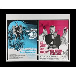 DIAMONDS ARE FOREVER (1971) / FROM RUSSIA WITH LOVE (1963) - UK Quad Double-Bill Poster, 1973 Re-Rel