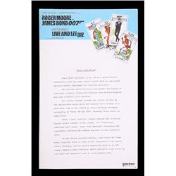 LIVE AND LET DIE (1973) - Five UK Press Releases, 1973