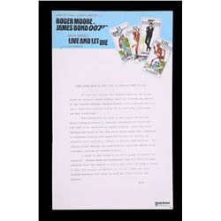 LIVE AND LET DIE (1973) - Five UK Press Releases, 1973