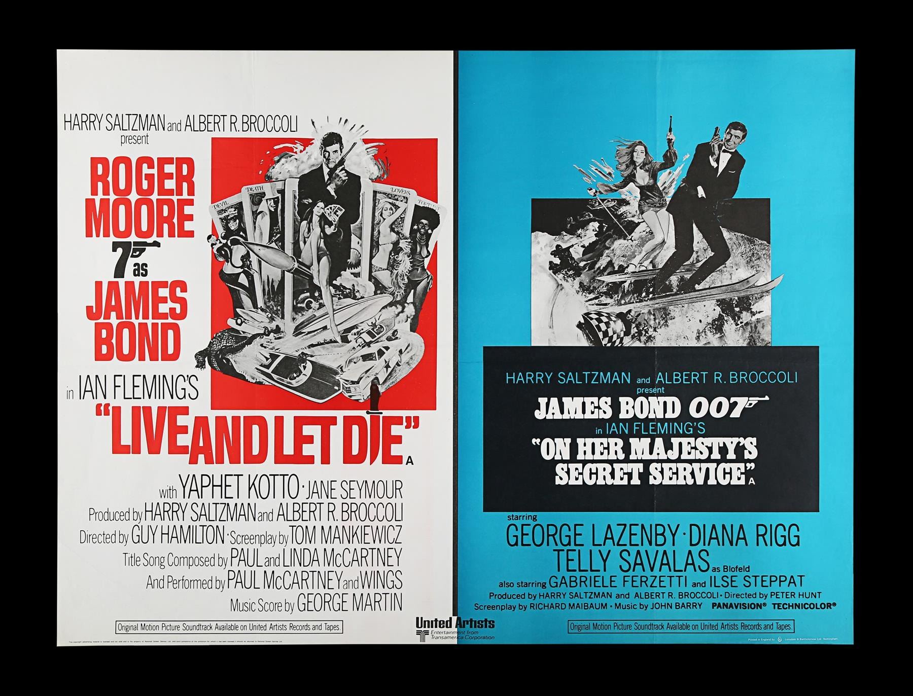 Live And Let Die 1973 On Her Majesty S Secret Service 1969 Uk Quad Double Bill Poster 1974