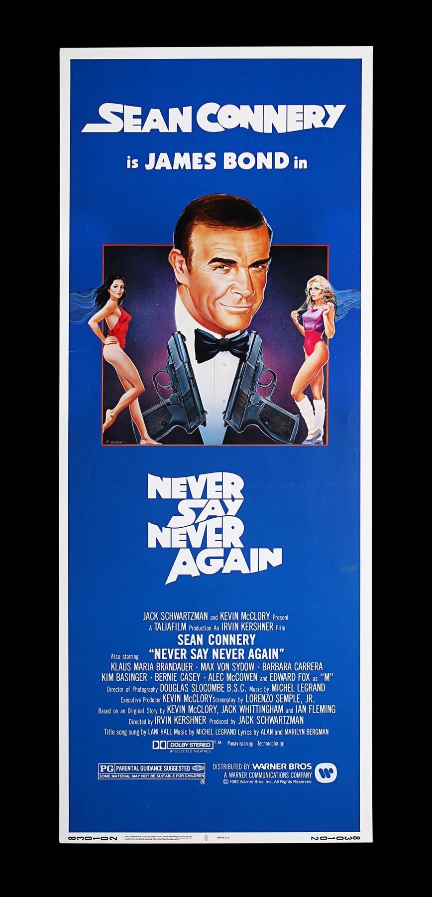NEVER SAY NEVER AGAIN (1983) US Insert and Soundtrack Posters, 1983 NEVER SAY NEVER AGAIN (1983) US Insert and Soundtrack Posters, 1983