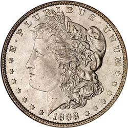 Lot 0267 - 1898 Morgan Dollar NGC MS66